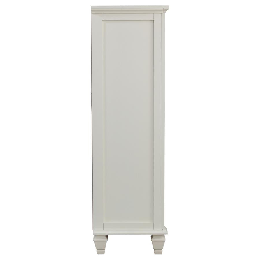 CoasterEssence Sandy Beach 8-Drawer Door Chest Storage Cream White