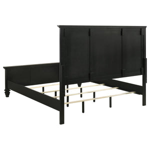 CoasterEssence Sandy Beach Panel Bed With High Headboard Black