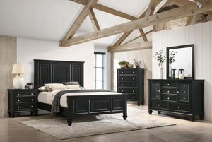 CoasterEssence Sandy Beach 5-Drawer Chest Black