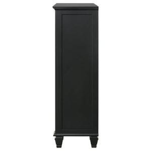 CoasterEssence Sandy Beach Door Chest With Concealed Storage Black