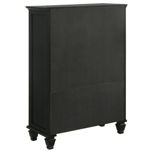 CoasterEssence Sandy Beach Door Chest With Concealed Storage Black