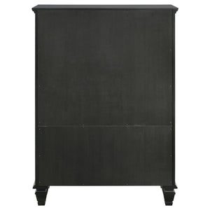 CoasterEssence Sandy Beach Door Chest With Concealed Storage Black