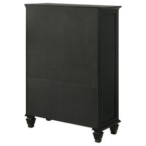 CoasterEssence Sandy Beach Door Chest With Concealed Storage Black