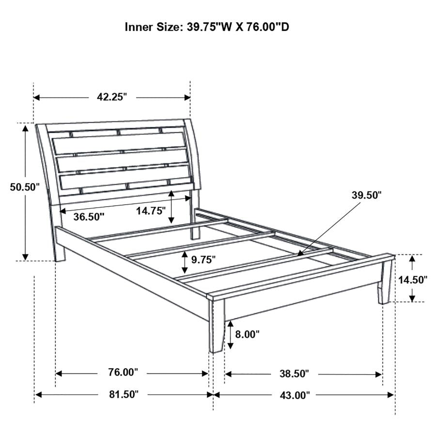 CoasterEveryday Serenity Panel Bed Rich Merlot