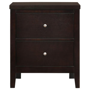 CoasterEveryday Carlton 2-Drawer Rectangular Nightstand Cappuccino