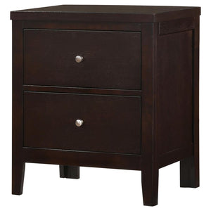 CoasterEveryday Carlton 2-Drawer Rectangular Nightstand Cappuccino