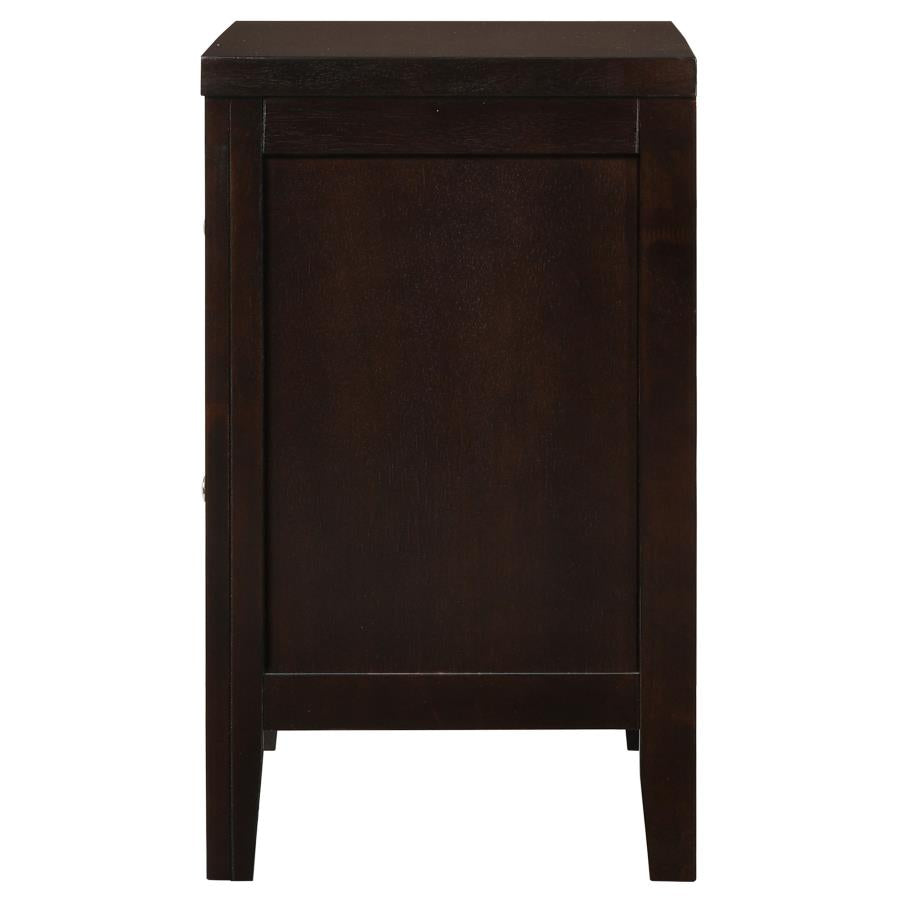 CoasterEveryday Carlton 2-Drawer Rectangular Nightstand Cappuccino