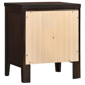 CoasterEveryday Carlton 2-Drawer Rectangular Nightstand Cappuccino