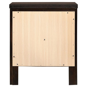 CoasterEveryday Carlton 2-Drawer Rectangular Nightstand Cappuccino