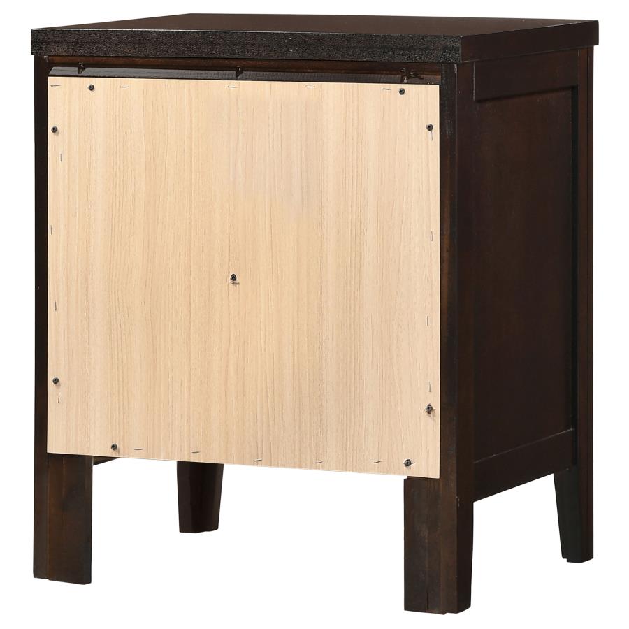 CoasterEveryday Carlton 2-Drawer Rectangular Nightstand Cappuccino