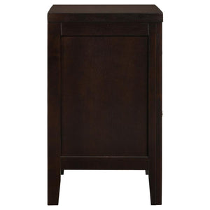 CoasterEveryday Carlton 2-Drawer Rectangular Nightstand Cappuccino