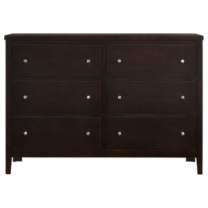 CoasterEveryday Carlton 6-Drawer Rectangular Dresser Cappuccino