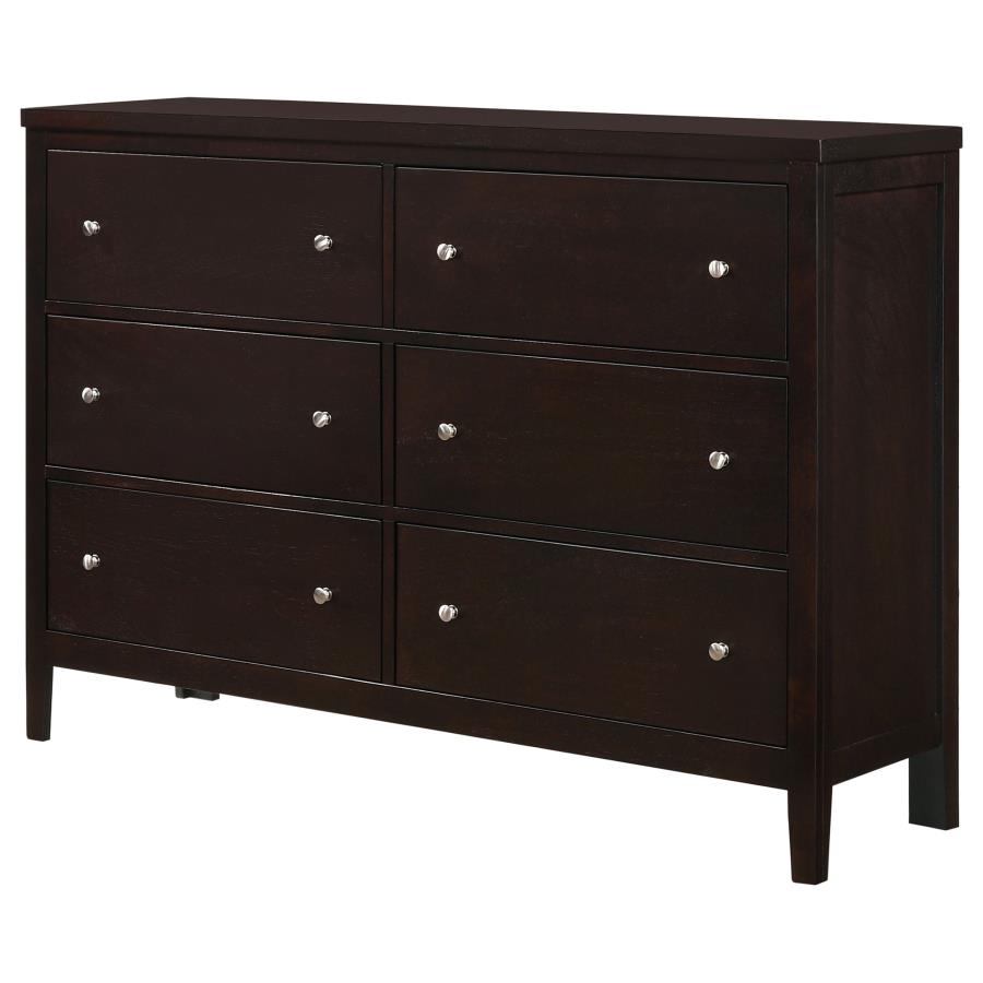 CoasterEveryday Carlton 6-Drawer Rectangular Dresser Cappuccino