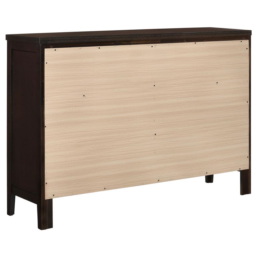 CoasterEveryday Carlton 6-Drawer Rectangular Dresser Cappuccino