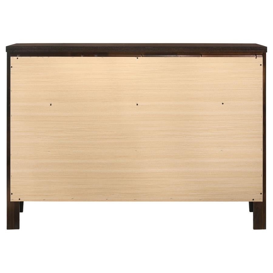 CoasterEveryday Carlton 6-Drawer Rectangular Dresser Cappuccino