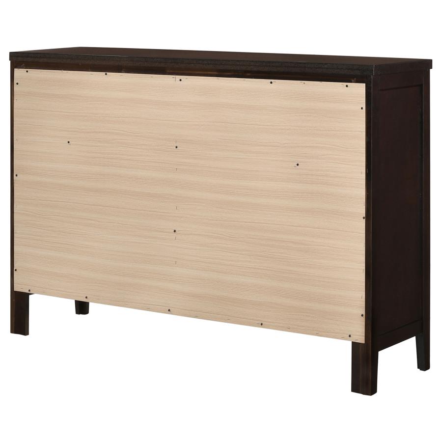 CoasterEveryday Carlton 6-Drawer Rectangular Dresser Cappuccino