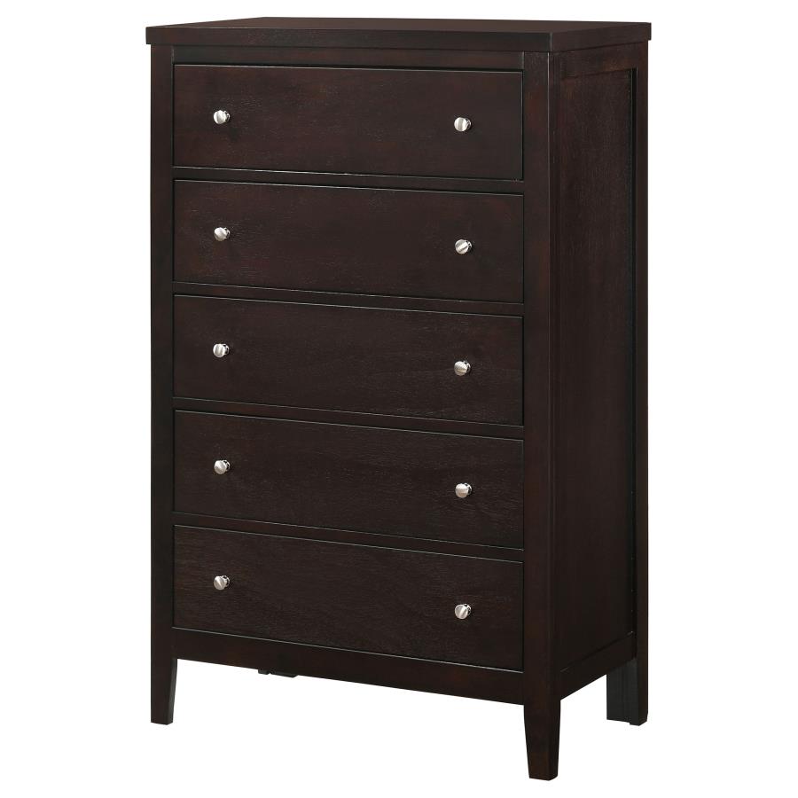 CoasterEveryday Carlton 5-Drawer Rectangular Chest Cappuccino