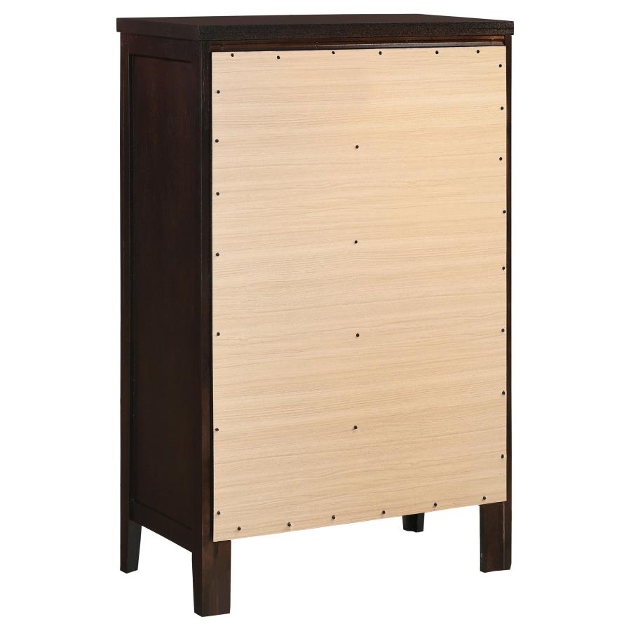 CoasterEveryday Carlton 5-Drawer Rectangular Chest Cappuccino