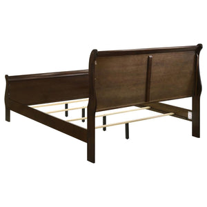 CoasterEveryday Louis Philippe Panel Sleigh Bed Cappuccino