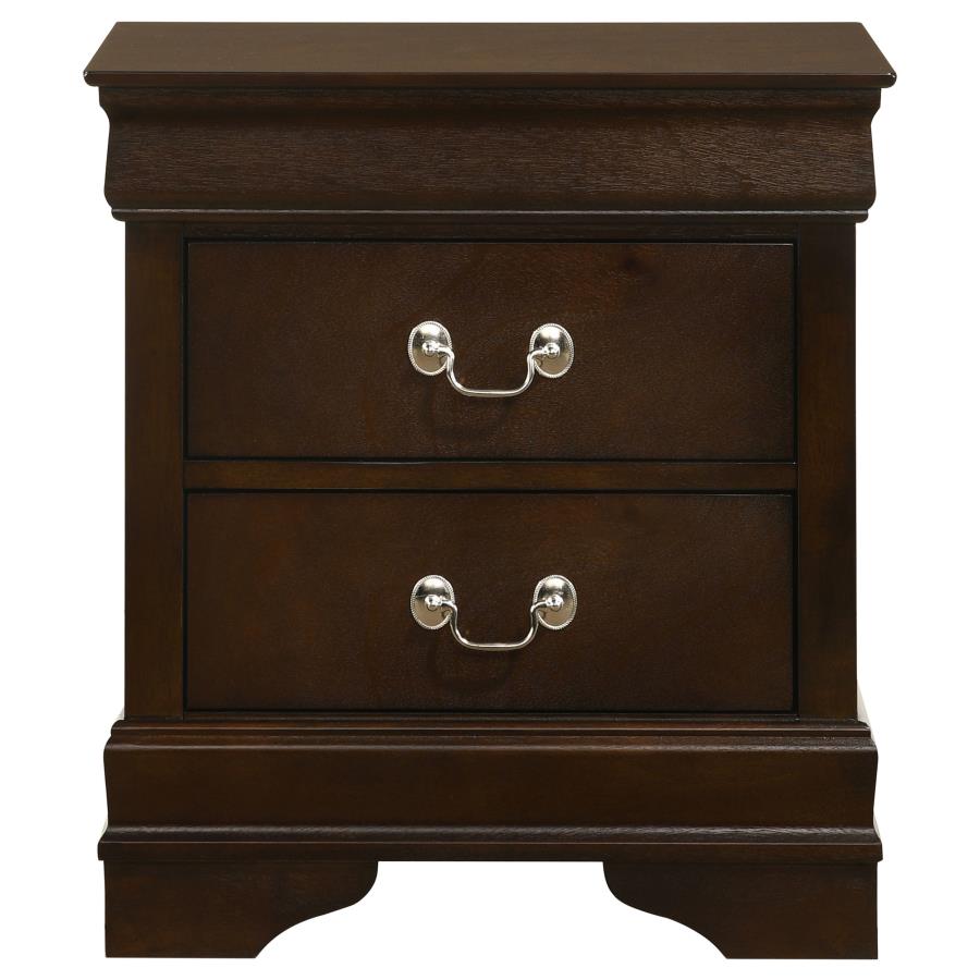 CoasterEveryday Louis Philippe 2-Drawer Nightstand Cappuccino