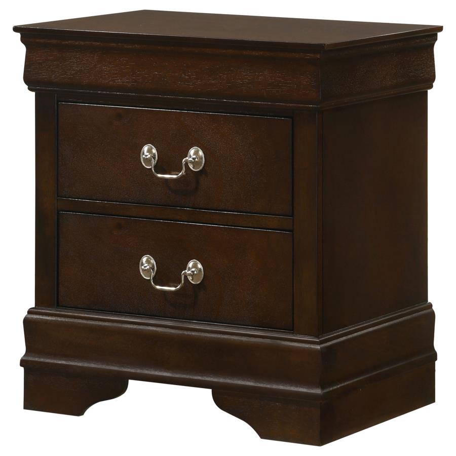 CoasterEveryday Louis Philippe 2-Drawer Nightstand Cappuccino