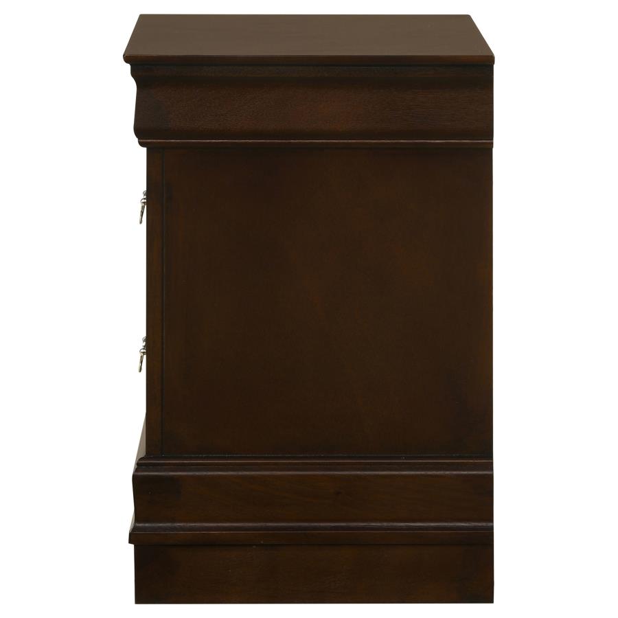 CoasterEveryday Louis Philippe 2-Drawer Nightstand Cappuccino