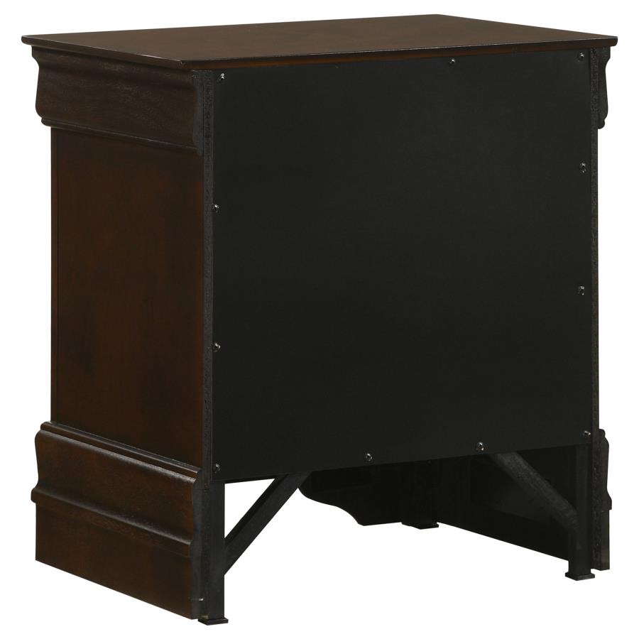 CoasterEveryday Louis Philippe 2-Drawer Nightstand Cappuccino