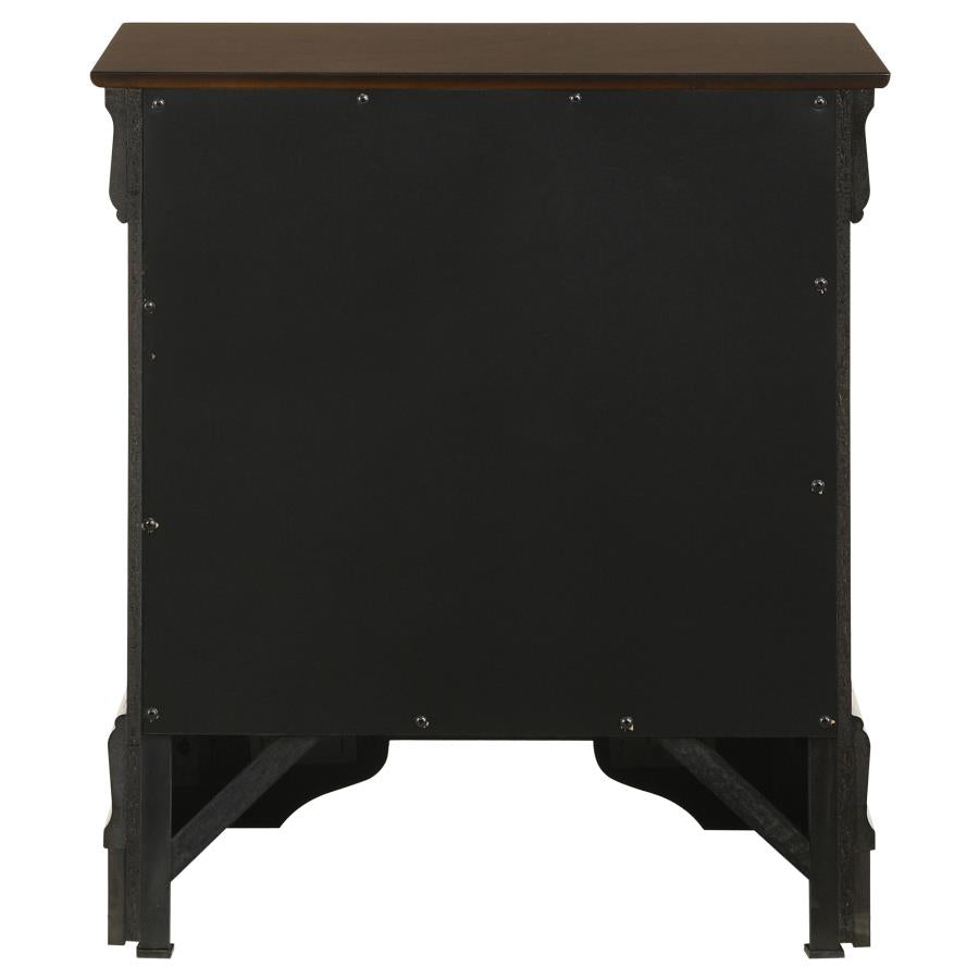 CoasterEveryday Louis Philippe 2-Drawer Nightstand Cappuccino