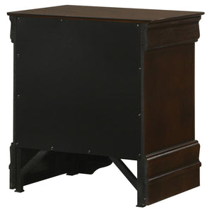 CoasterEveryday Louis Philippe 2-Drawer Nightstand Cappuccino