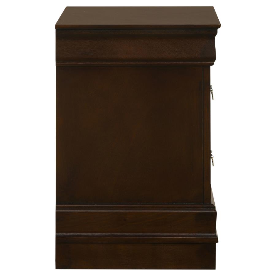 CoasterEveryday Louis Philippe 2-Drawer Nightstand Cappuccino