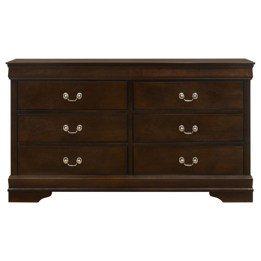 CoasterEveryday Louis Philippe 6-Drawer Dresser Cappuccino