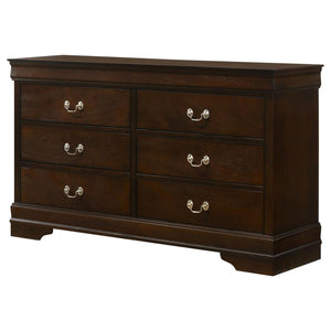 CoasterEveryday Louis Philippe 6-Drawer Dresser Cappuccino