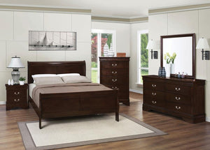 CoasterEveryday Louis Philippe 5-Drawer Chest With Silver Bails Cappuccino Collection: Louis Philippe