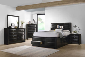 CoasterEssence Briana Platform Storage Bed Black