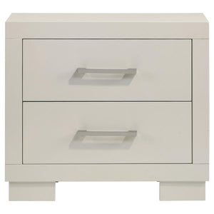 CoasterEssence Jessica 2-Drawer Nightstand White