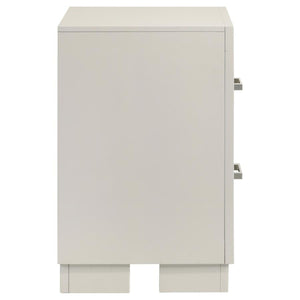 CoasterEssence Jessica 2-Drawer Nightstand White