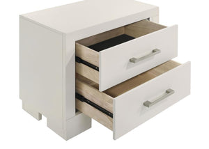 CoasterEssence Jessica 2-Drawer Nightstand White