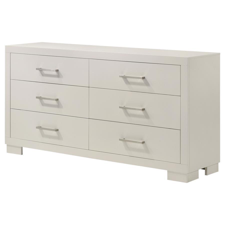 CoasterEssence Jessica 6-Drawer Dresser White