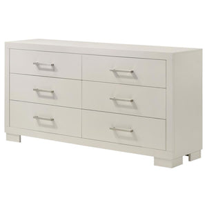 CoasterEssence Jessica 6-Drawer Dresser White