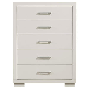 CoasterEssence Jessica 5-Drawer Chest White