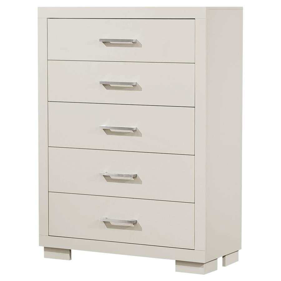 CoasterEssence Jessica 5-Drawer Chest White