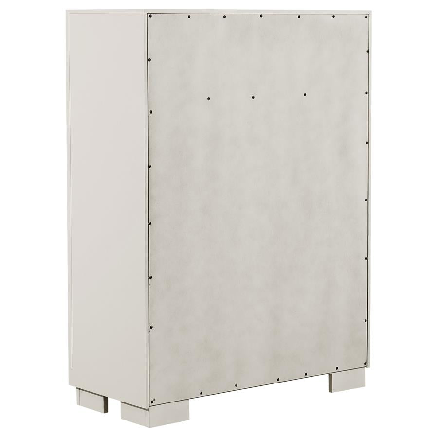 CoasterEssence Jessica 5-Drawer Chest White