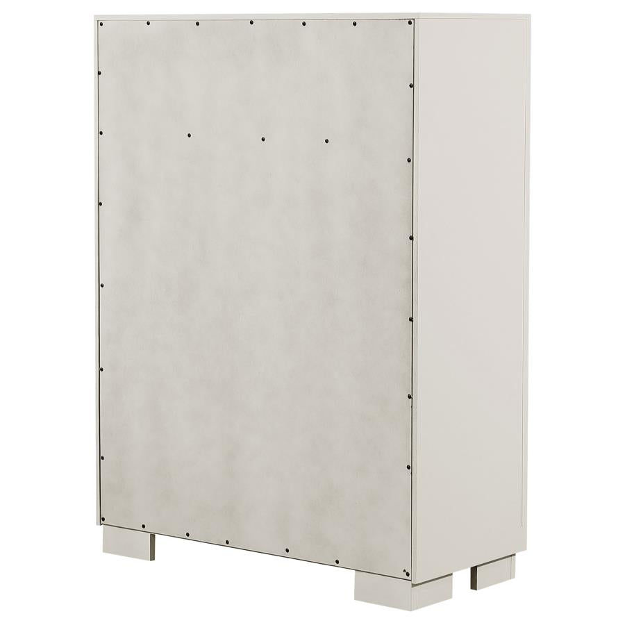 CoasterEssence Jessica 5-Drawer Chest White