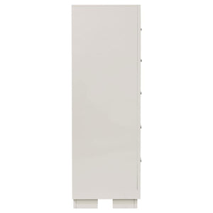 CoasterEssence Jessica 5-Drawer Chest White