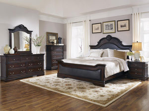 CoasterEssence Cambridge Panel Bed Cappuccino And Brown