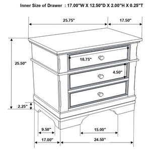 CoasterEssence Phoenix 2-Drawer Nightstand Deep Cappuccino