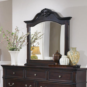 CoasterEssence Cambridge Carved Dresser Mirror Cappuccino