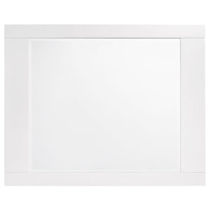 CoasterEssence Felicity Dresser Mirror Glossy White With LED Light