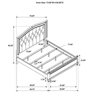 CoasterElevations Bling Game Panel Bed Metallic Platinum