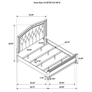 CoasterElevations Bling Game Panel Bed Metallic Platinum